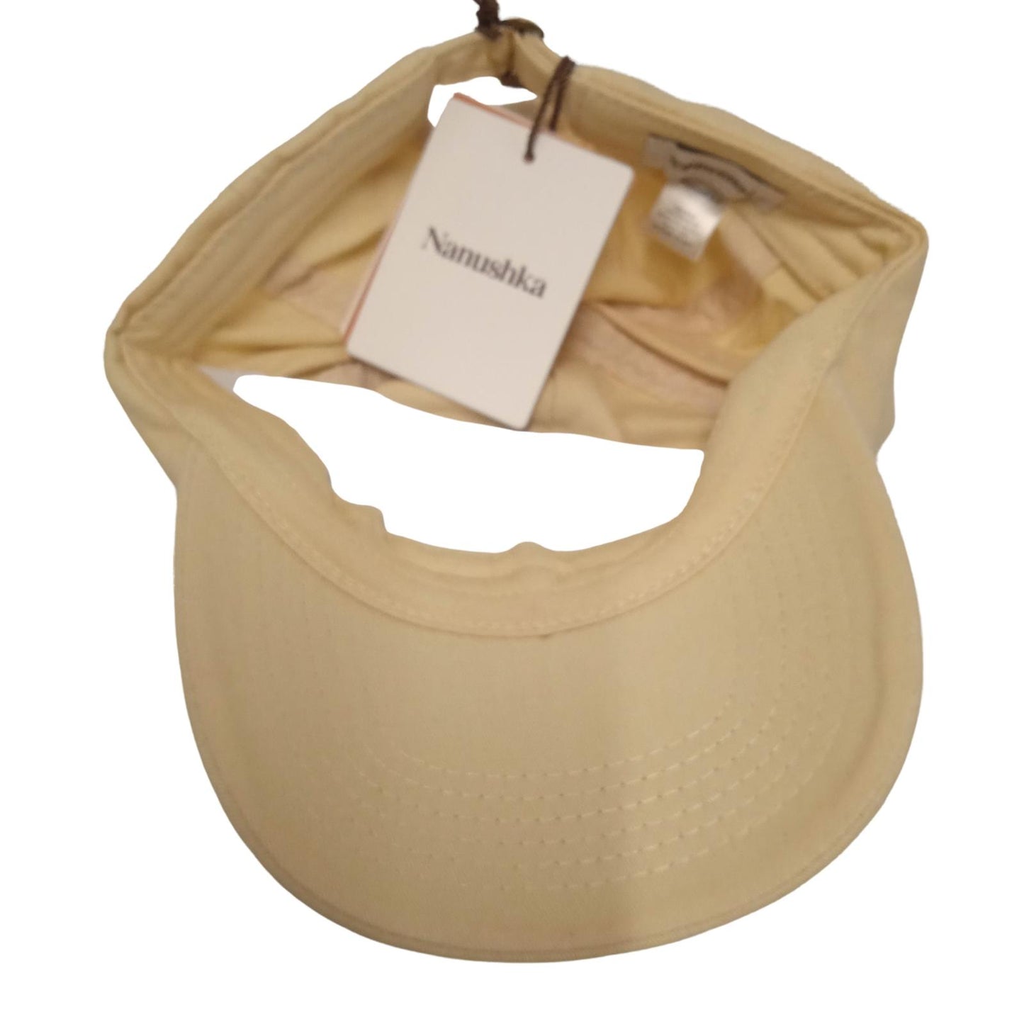 NANUSHKA Men's Beige Organic Cotton Twill Val Adjustable Baseball Cap NEW