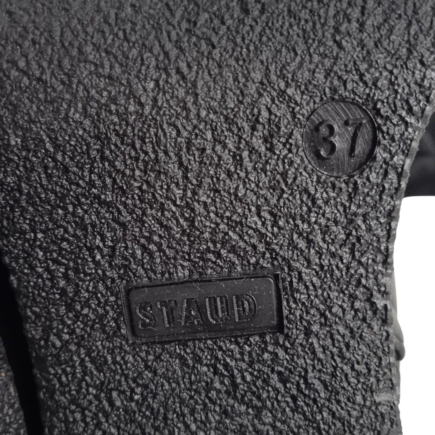 STAUD Ladies Black Faux Leather CY 65mm Thigh High Boots EU37 UK4 RRP455 NEW