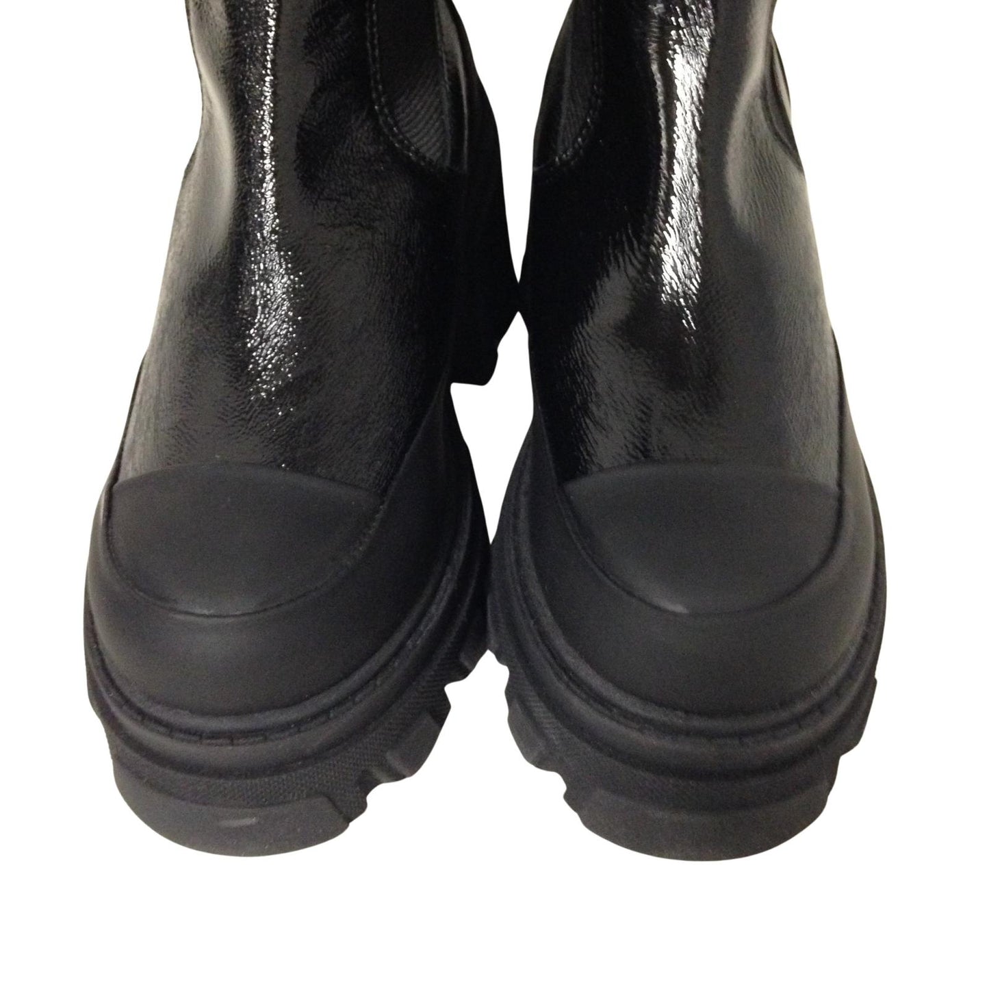 GANNI Cleated 80 High Heel Knee High Chelsea Boot Ladies Shoe UK5 NEW RRP 495