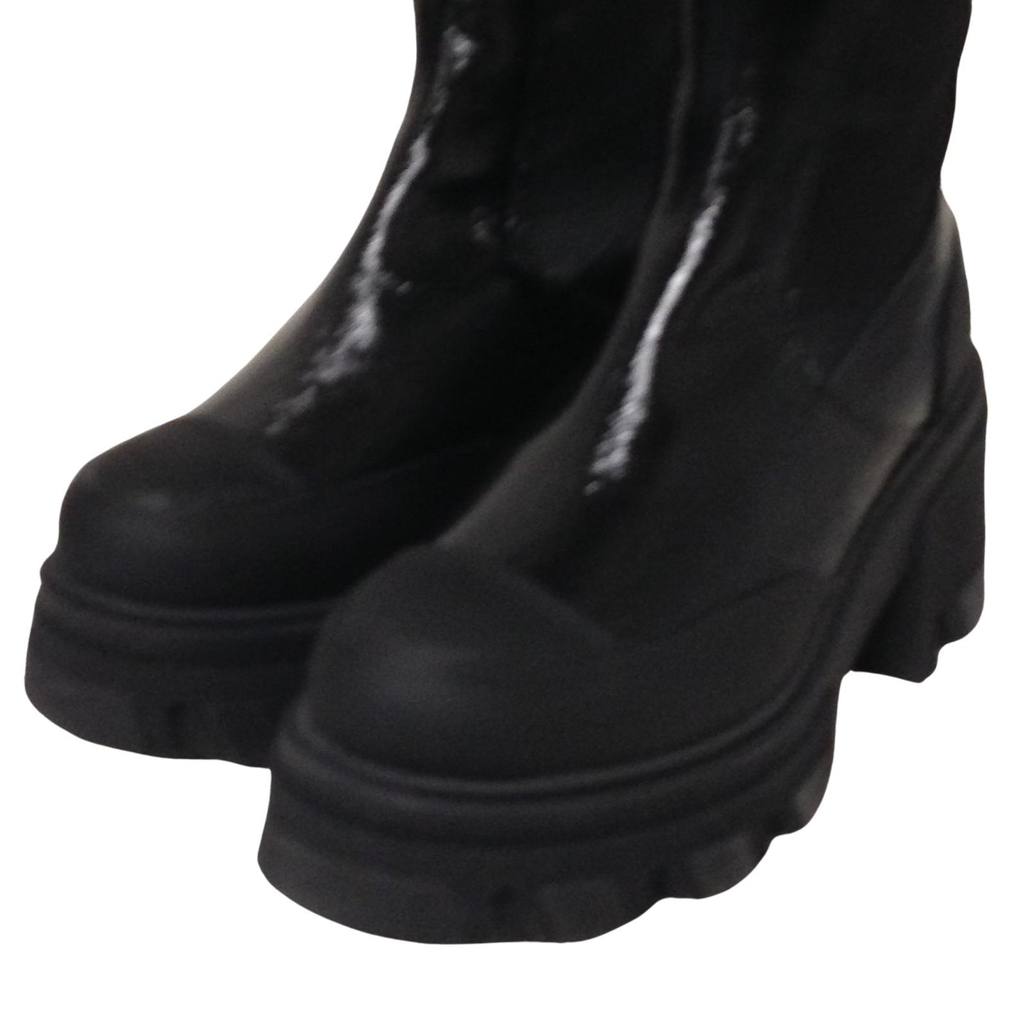 GANNI Cleated 80 High Heel Knee High Chelsea Boot Ladies Shoe UK5 NEW RRP 495