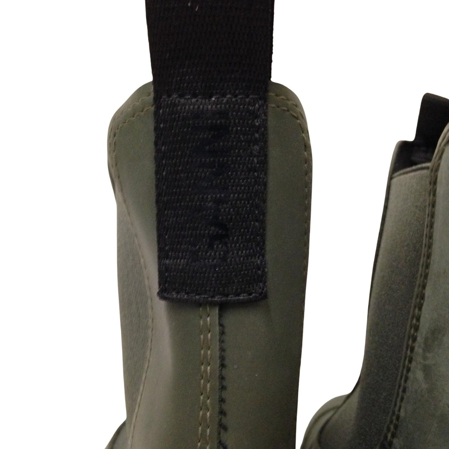 GANNI Flat Boot High Ankle Welly Recycled Green Rubber Ladies UK7 NEW RRP 150