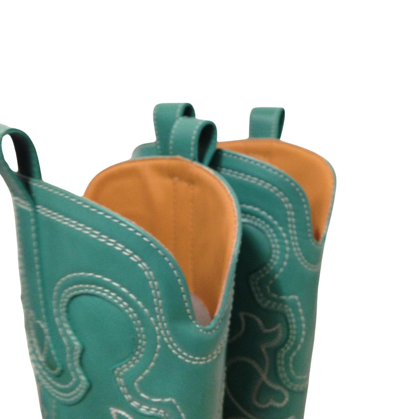 GANNI Mid Shaft Embroidered Western Cowboy Boot Ladies Green UK5 NEW RRP 525