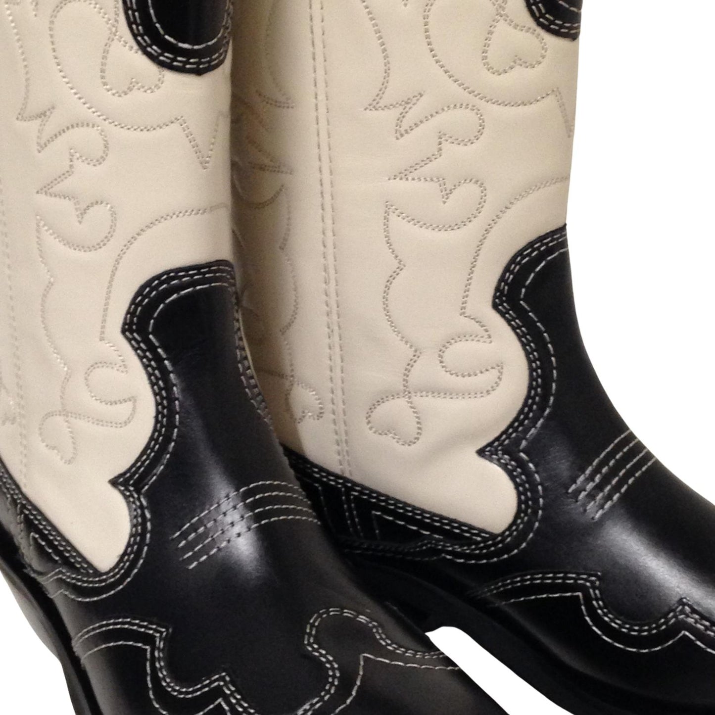 GANNI Mid Embroidered Black White Western Cowboy Boot Ladies UK7 NEW RRP 525