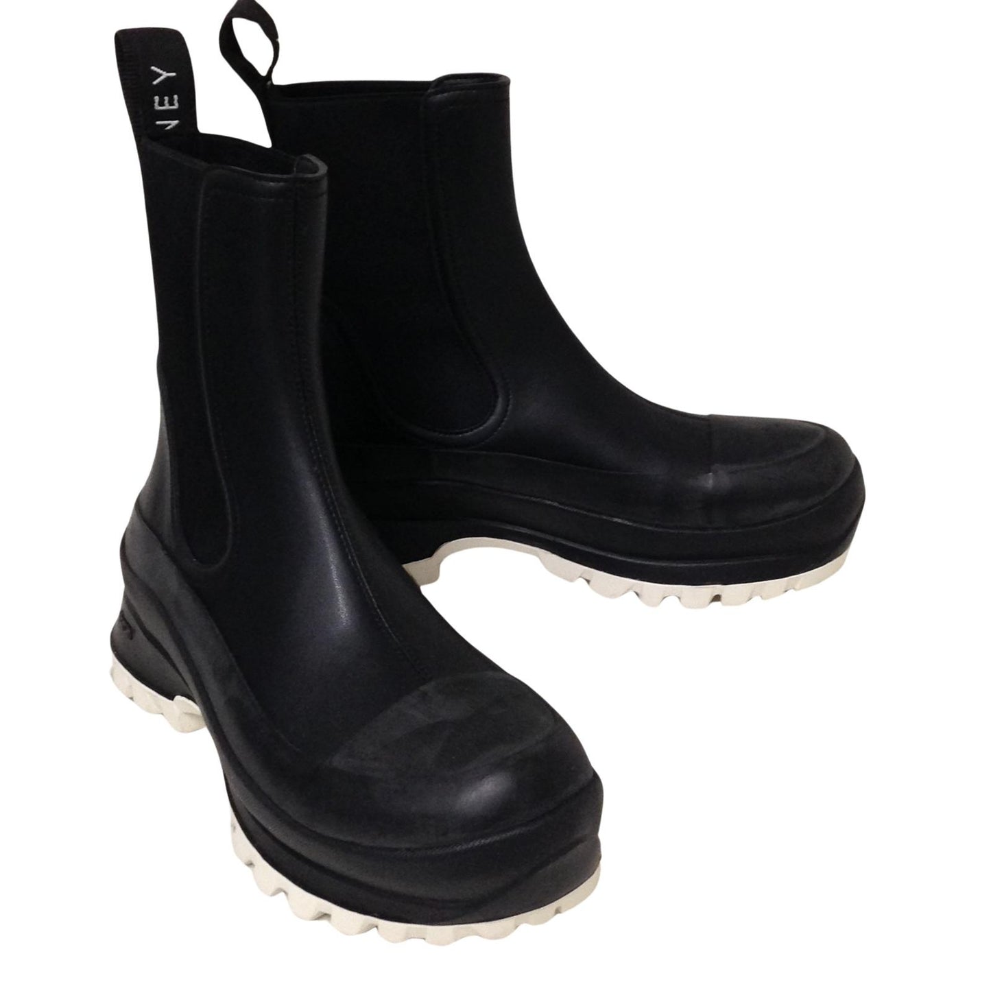 STELLA MCCARTNEY Flat Trace Eco Leather Ankle Boot Contrast Sole UK5 NEW RRP 525