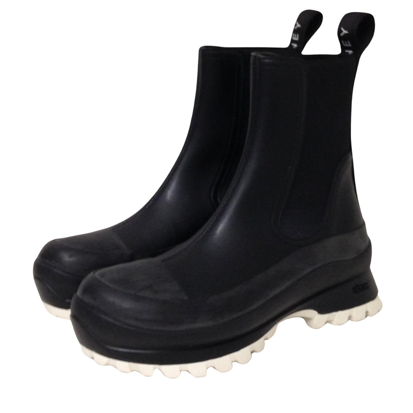 STELLA MCCARTNEY Flat Trace Eco Leather Ankle Boot Contrast Sole UK5 NEW RRP 525