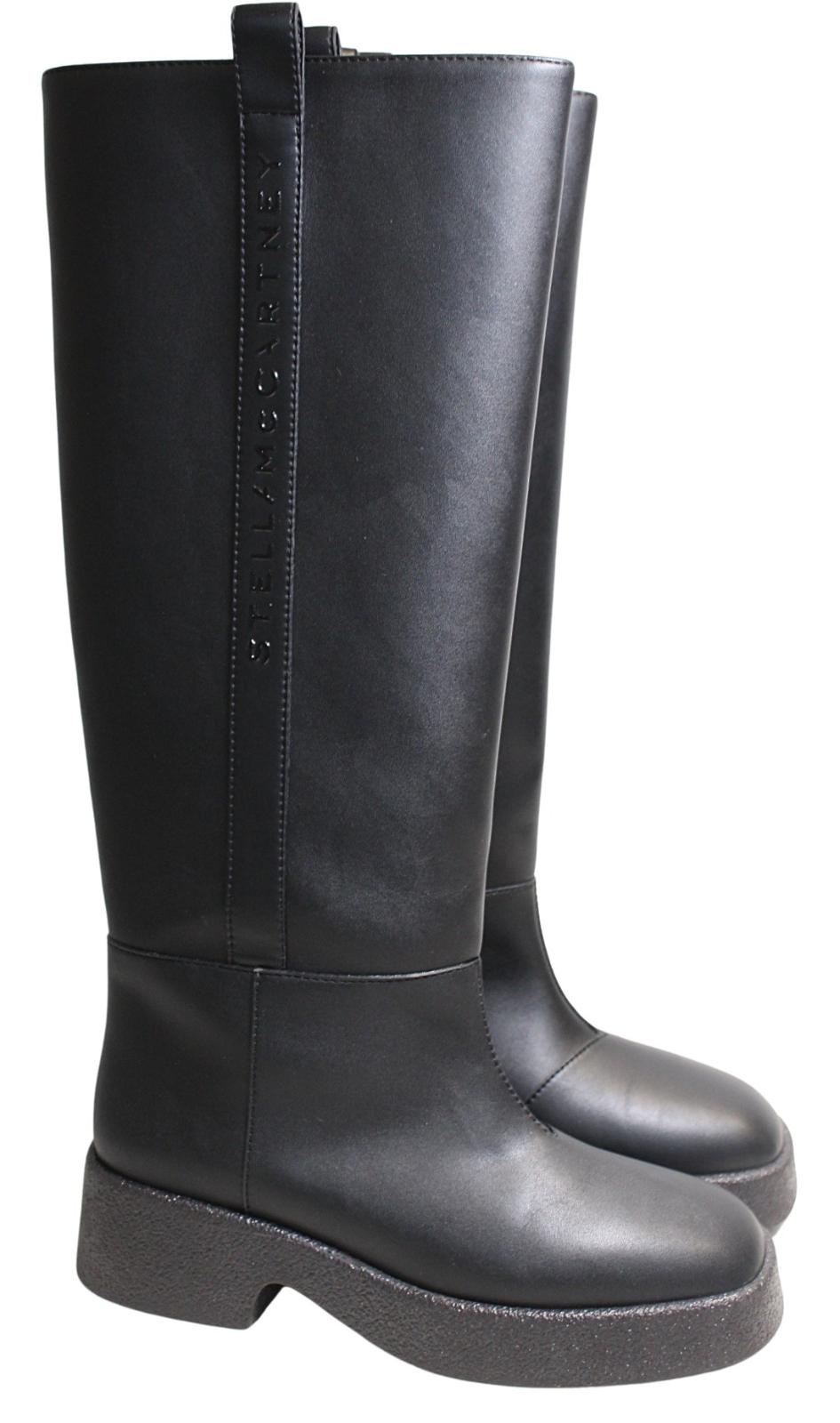 STELLA MCCARTNEY Ladies Skyla Alter Sport Mat Black Knee Boots UK5 NEW RRP710