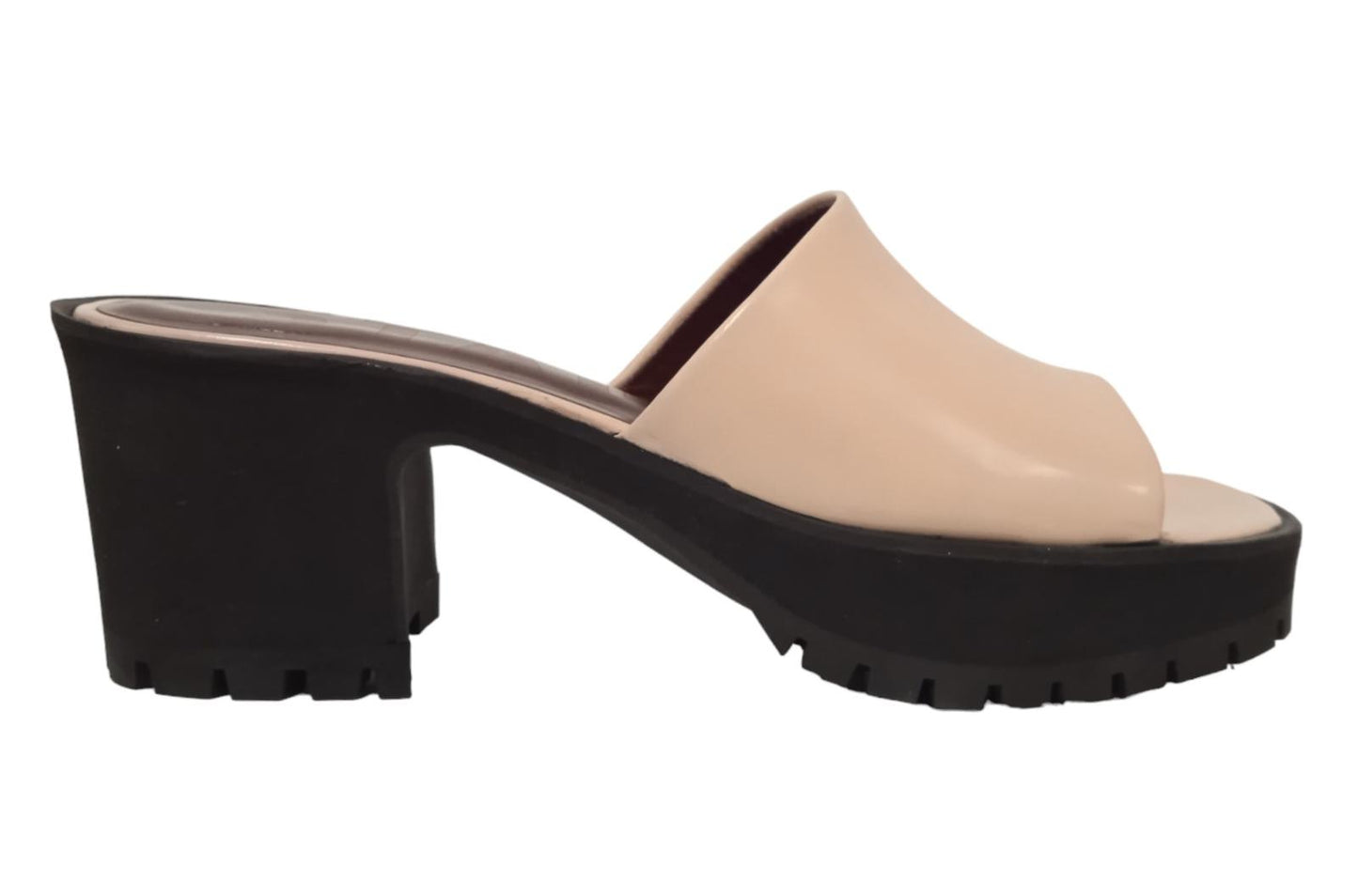 STAUD Ladies Beige Leather Amber Platform Mule Sandals EU37 UK4 RRP150 NEW