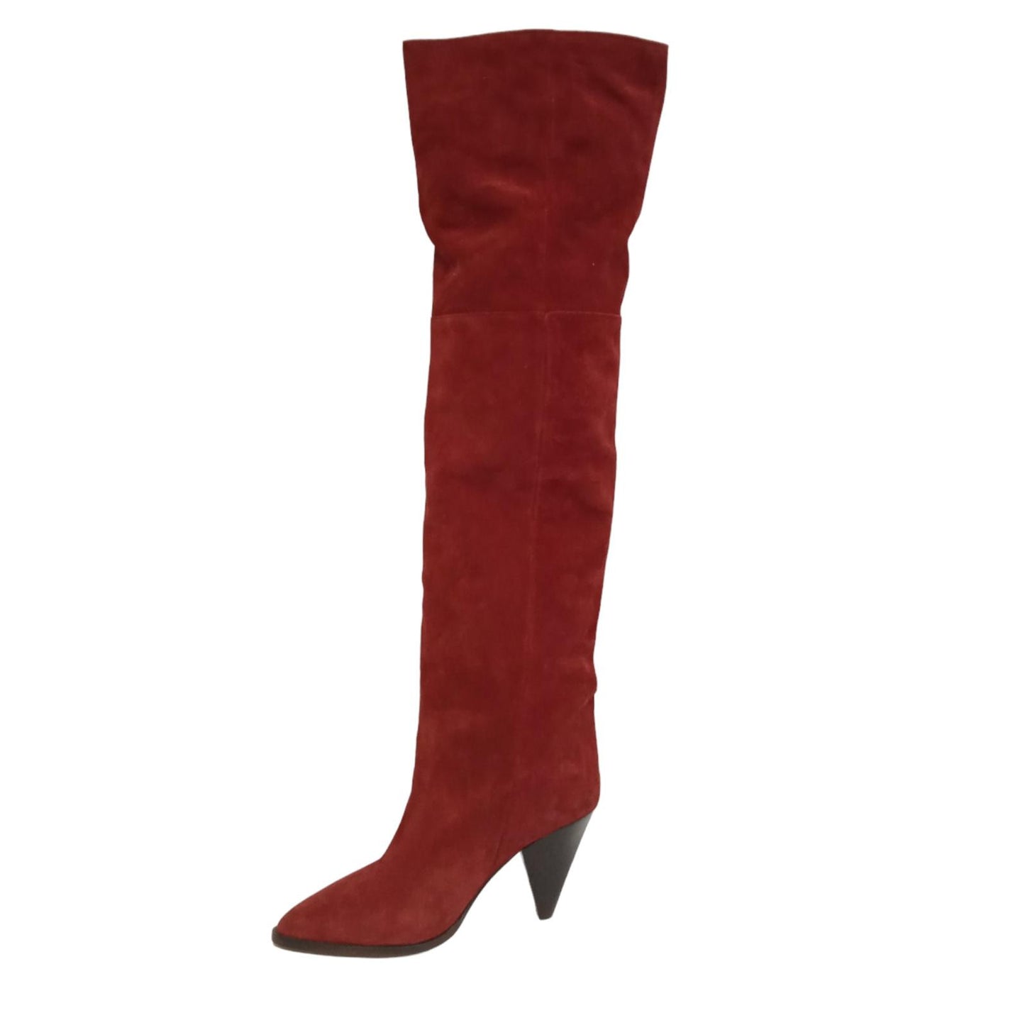 ISABEL MARANT Ladies Burnt Red Suede Over the Knee Boots EU39 UK6 RRP973 NEW