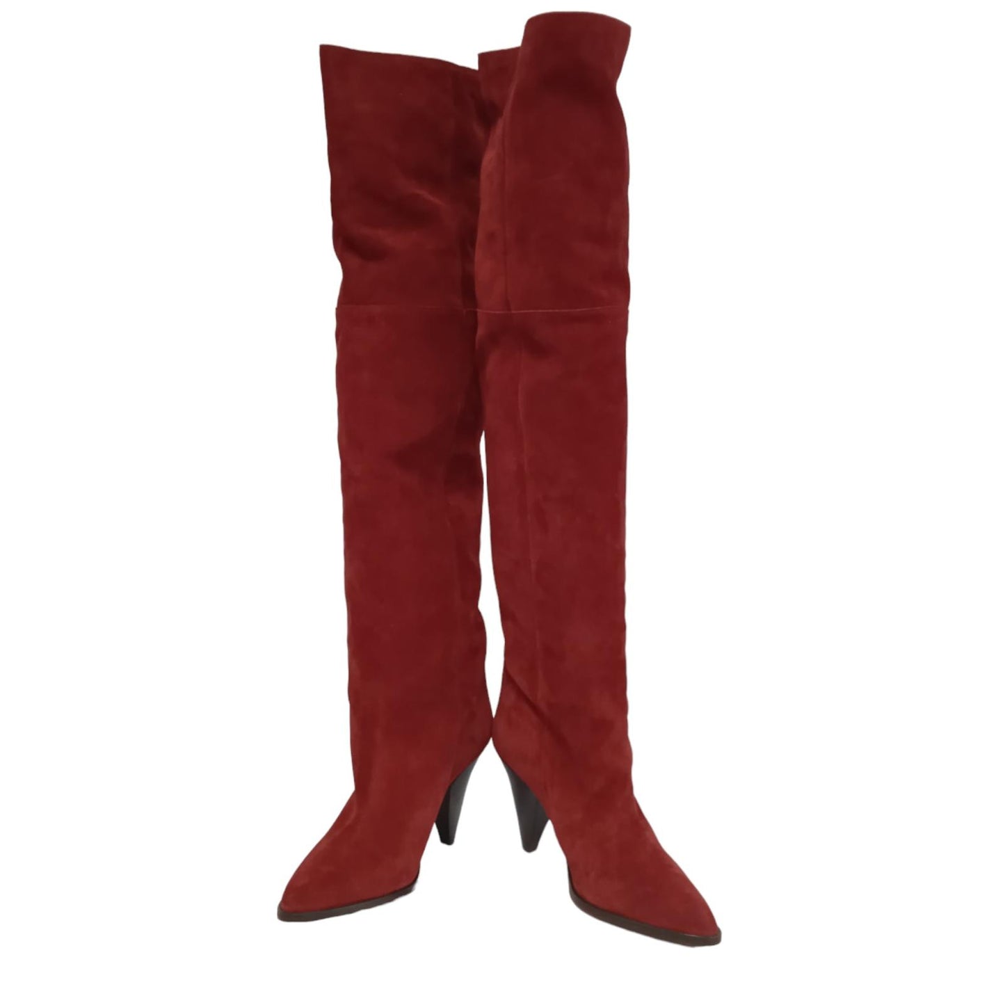 ISABEL MARANT Ladies Burnt Red Suede Over the Knee Boots EU39 UK6 RRP973 NEW