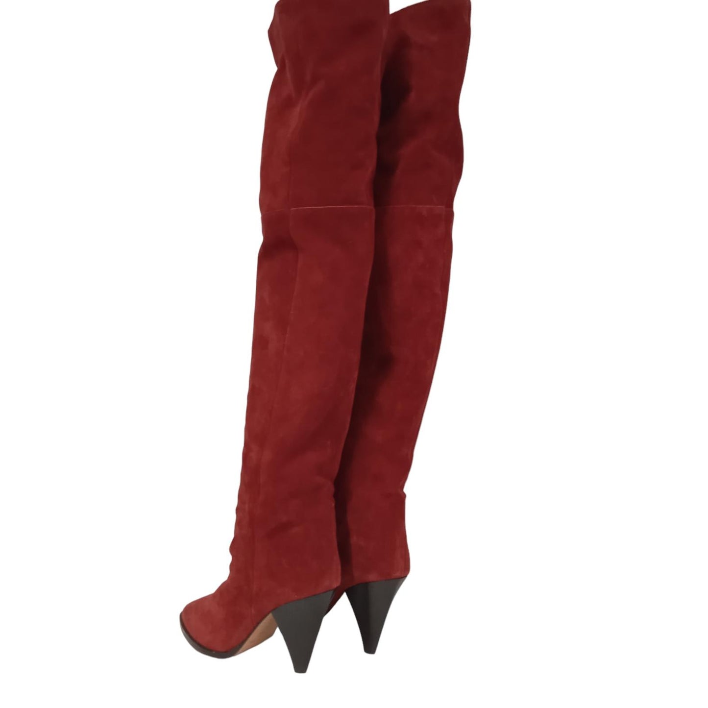 ISABEL MARANT Ladies Burnt Red Suede Over the Knee Boots EU39 UK6 RRP973 NEW