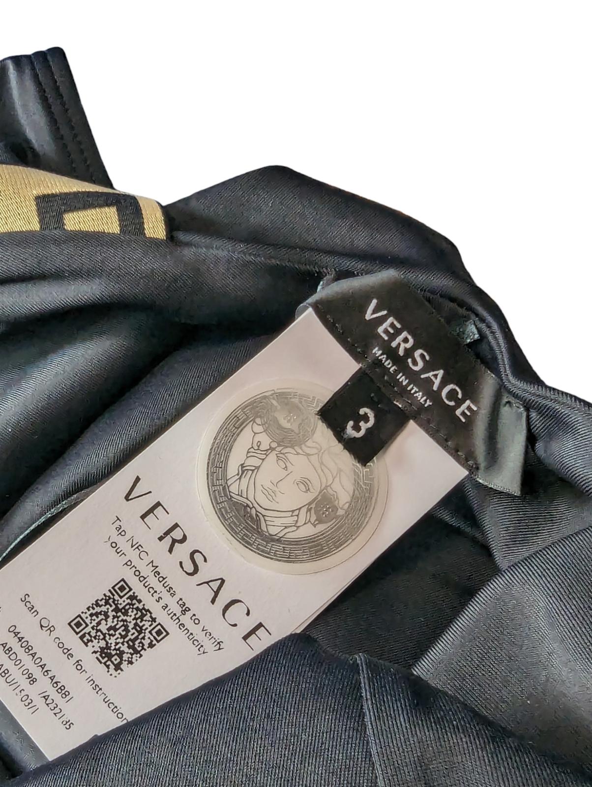 VERSACE Bikini Black Swimming Costumes Baroque Strap Pattern M NEW RRP 235