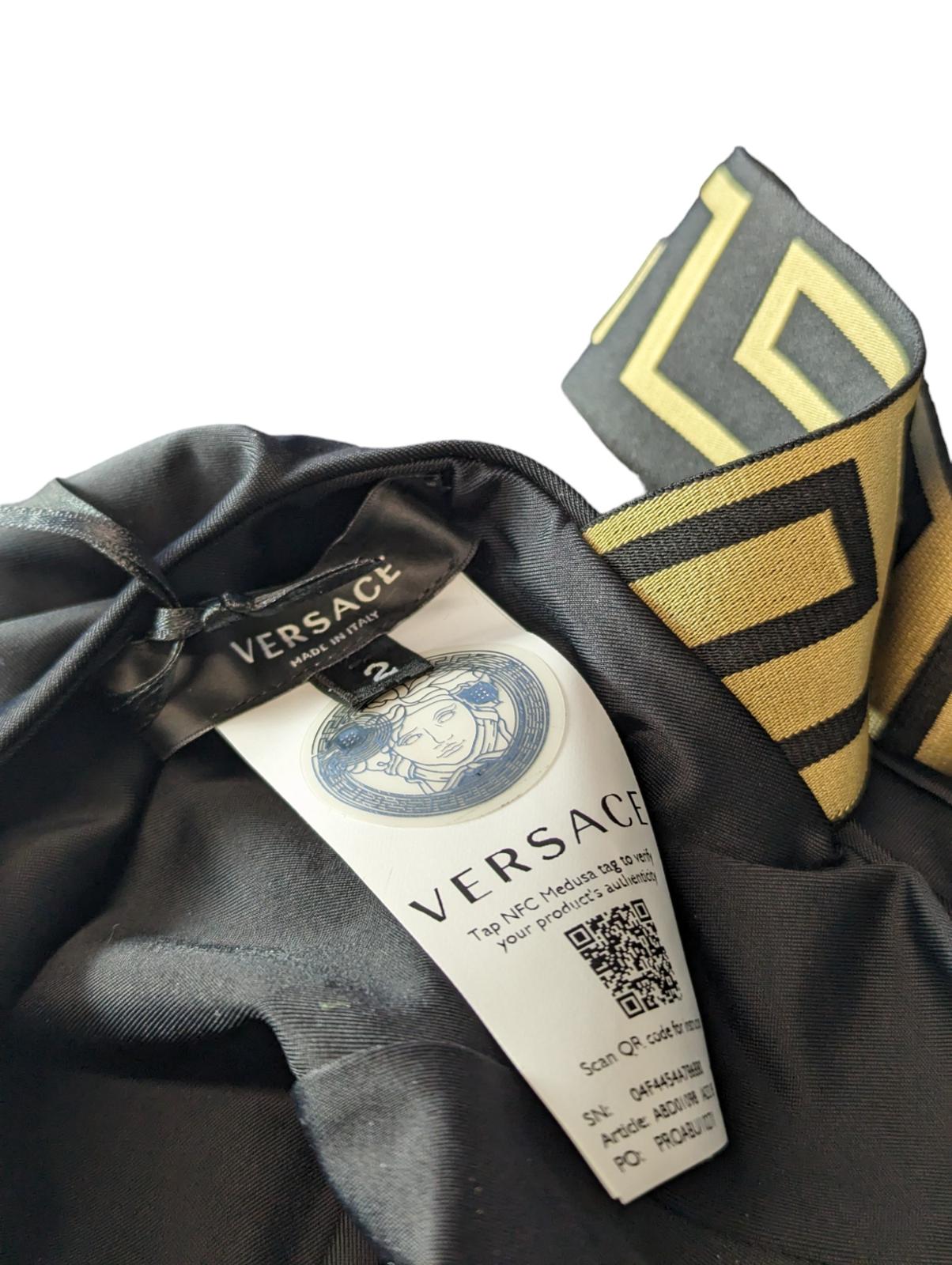 VERSACE Bikini Black Swimming Costumes Gold Baroque Pattern S NEW RRP 235