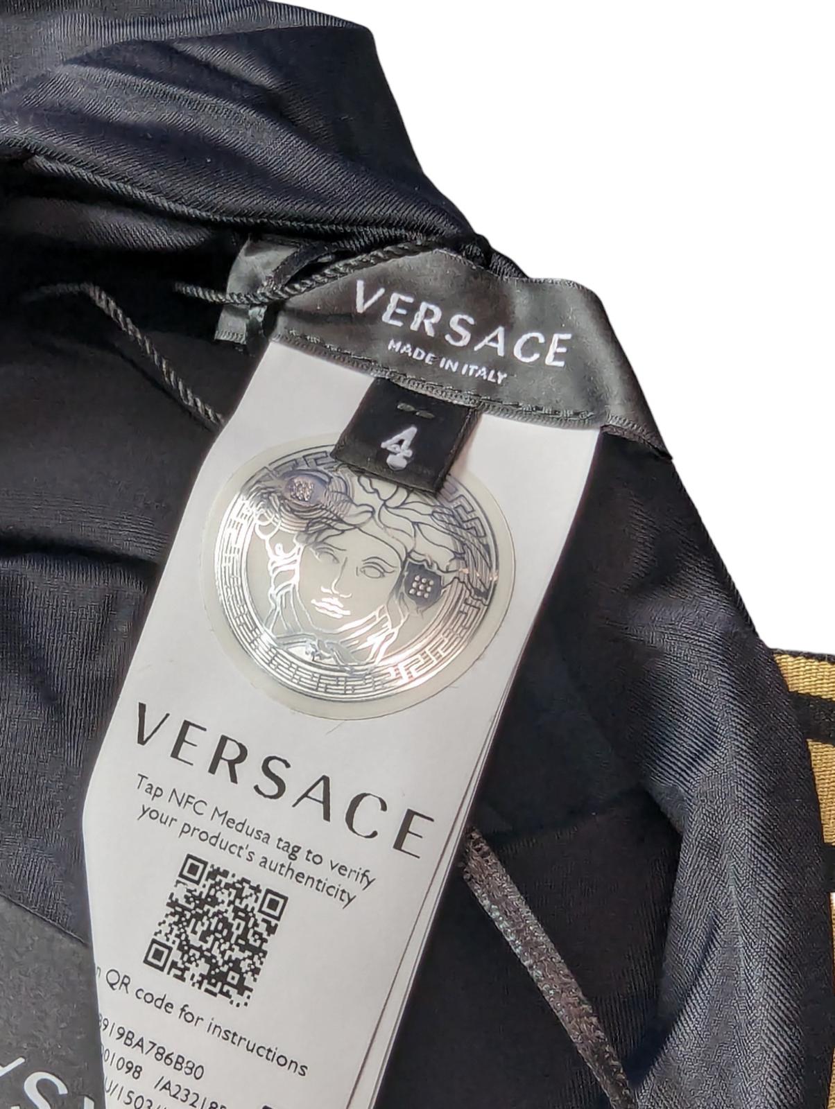 VERSACE Bikini Black Swimming Costumes Golden Baroque Strap L NEW RRP 235