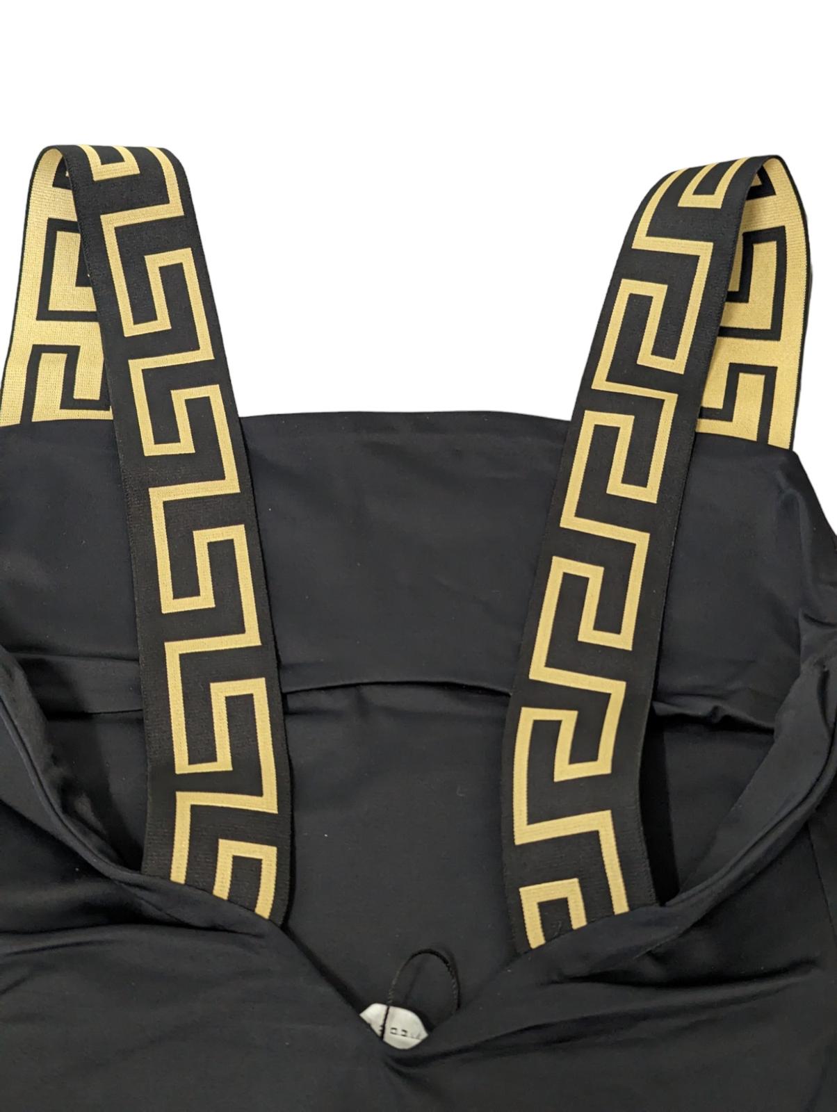 VERSACE Bikini Black Swimming Costumes Golden Baroque Strap L NEW RRP 235