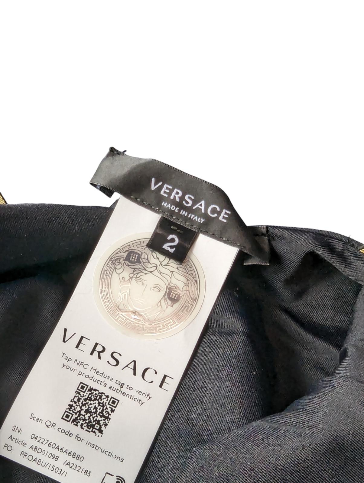 VERSACE Bikini Black Swimming Costumes Baroque Strap One Piece S NEW RRP 235