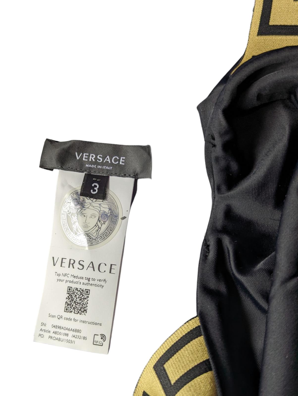 VERSACE Bikini Black Swimming Costumes Baroque Strap One Piece M NEW RRP 235