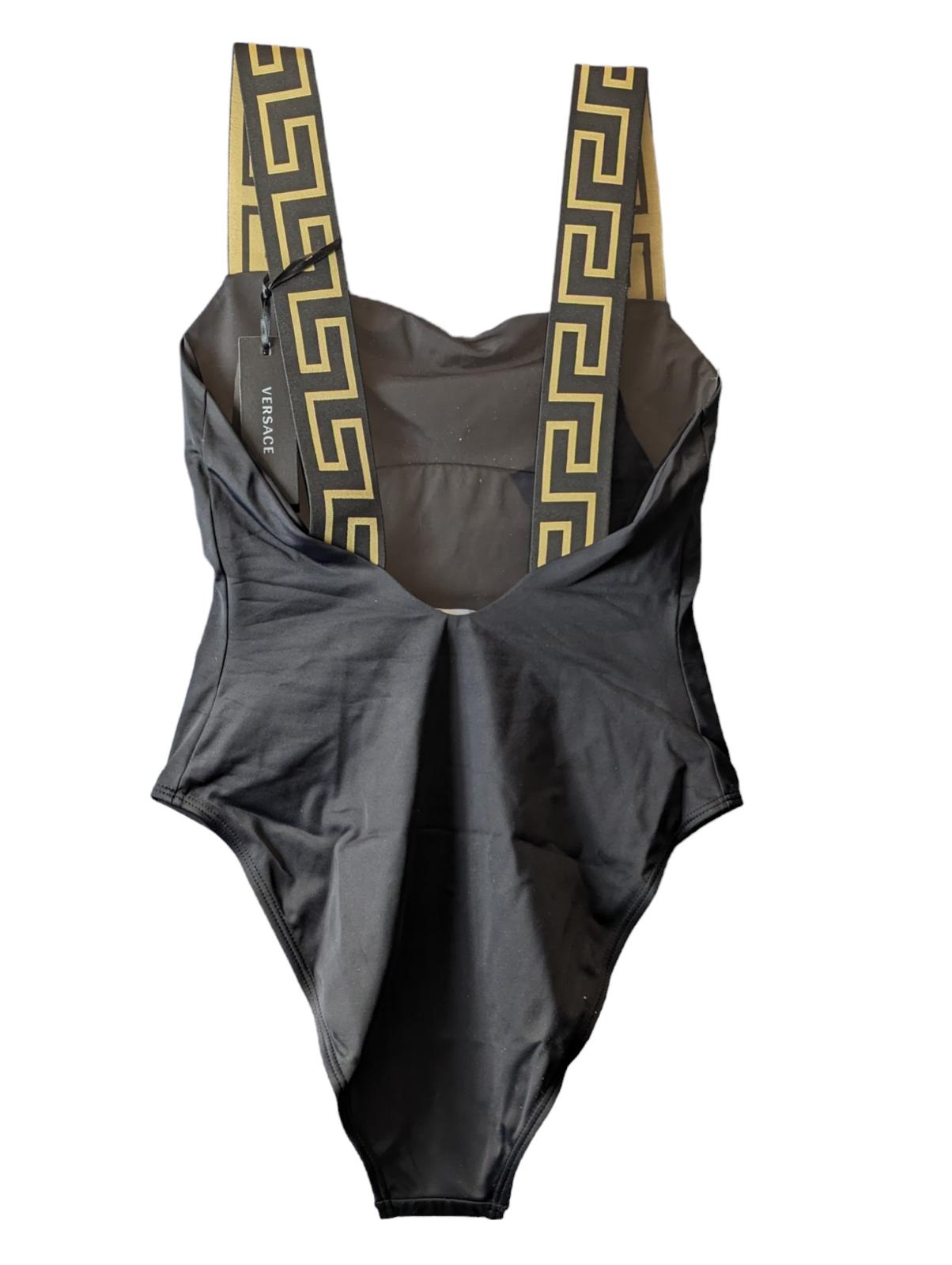 VERSACE Bikini Black Wide Strap Baroque Swimming Costumes M NEW RRP 235