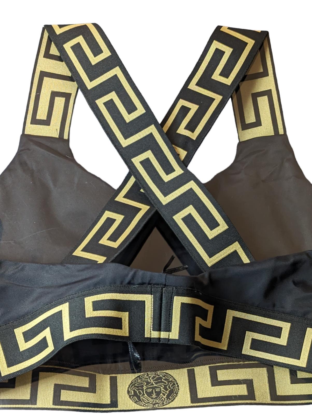 VERSACE Bikini Tops Black Ladies Swim Bikini Lycra Vita S NEW RRP 180