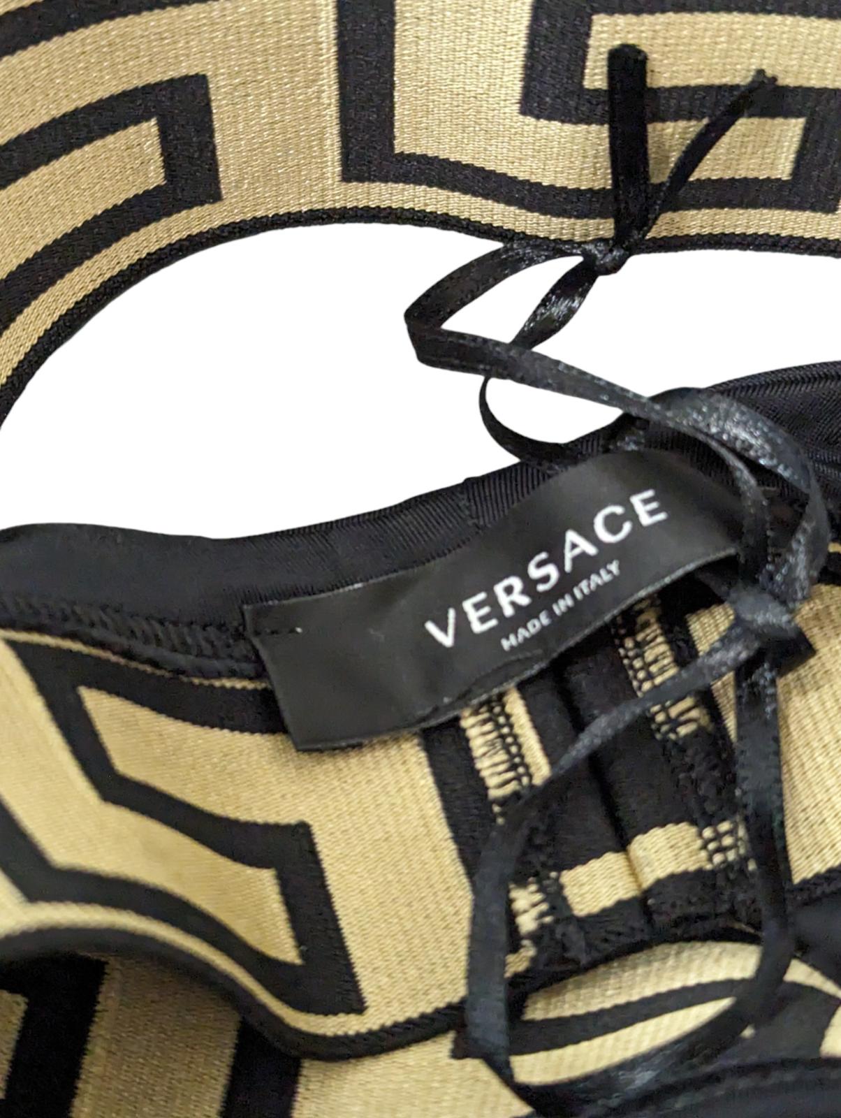 VERSACE Bikini Tops Black Ladies Swim Bikini Lycra Vita S NEW RRP 180