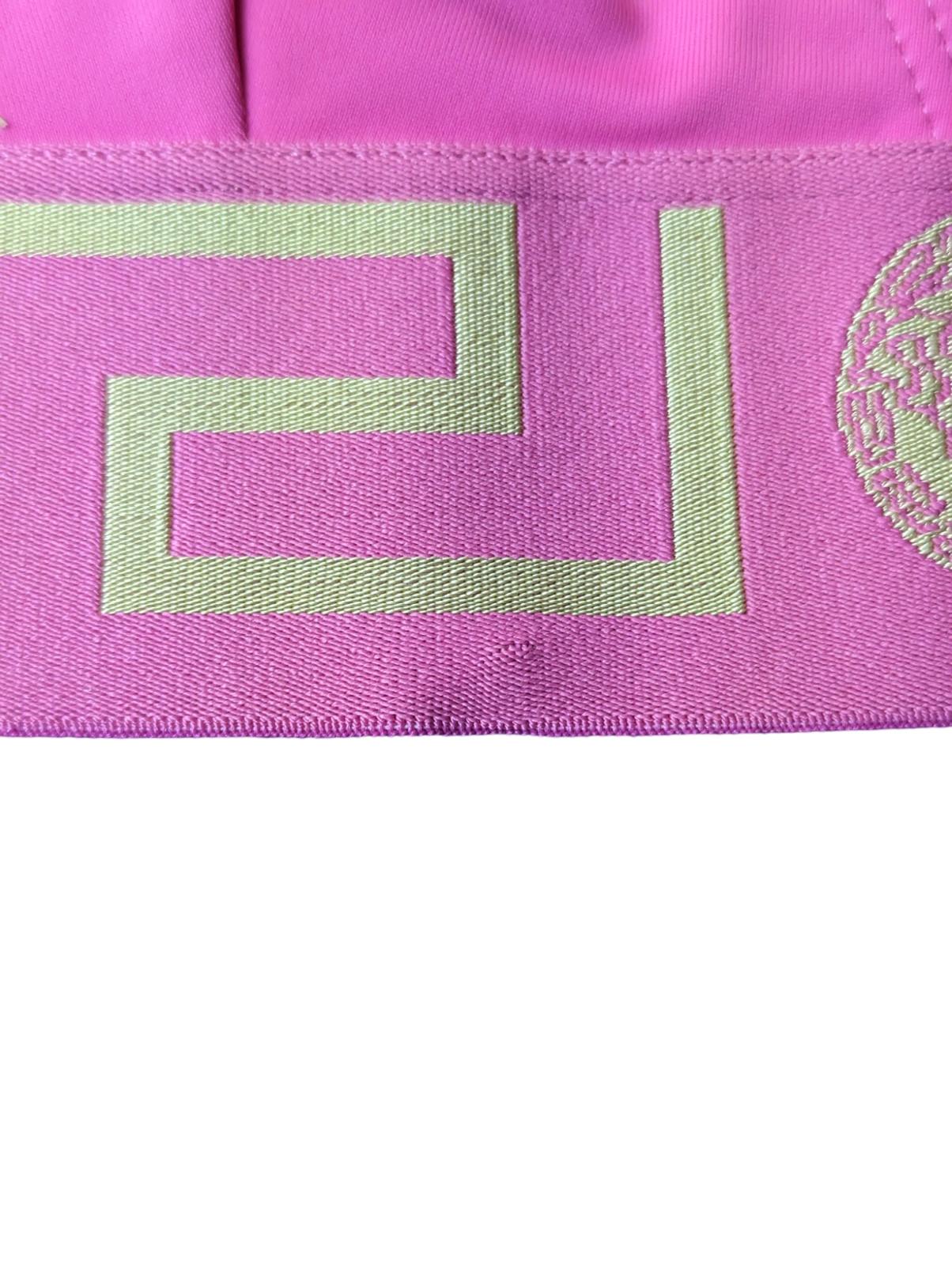 VERSACE Bikini Top Pink Ladies Bralette Print Triangle Donna S NEW RRP 180
