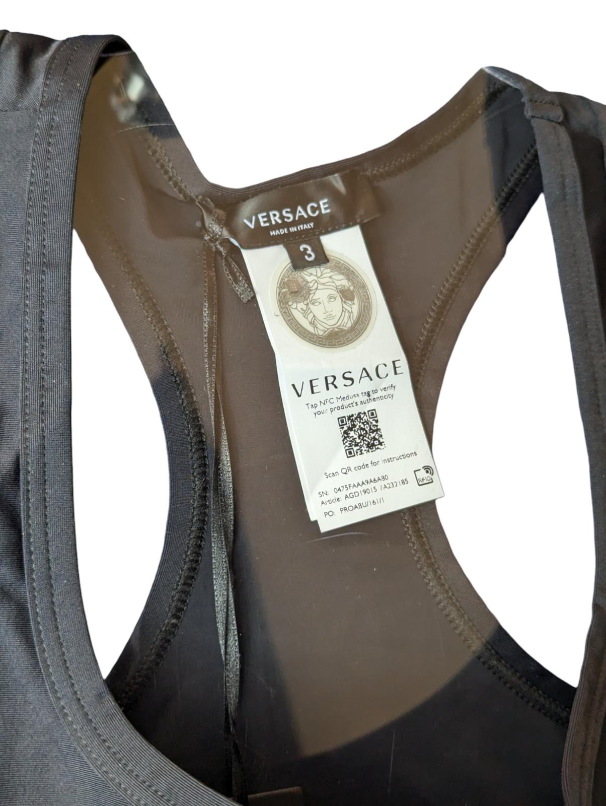 VERSACE Sports Bra Black Ladies Raceback Medusa Sports Bra M NEW RRP 235