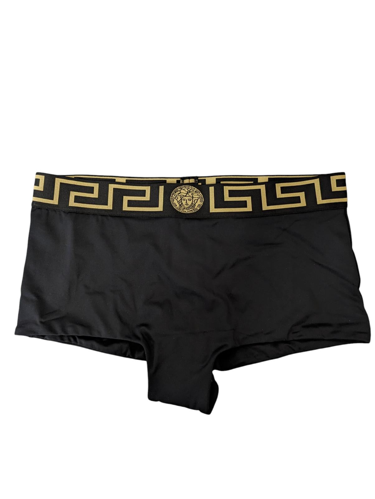 VERSACE Bikini Bottoms Black Ladies Shorts Medusa Slip Logo S NEW RRP 155