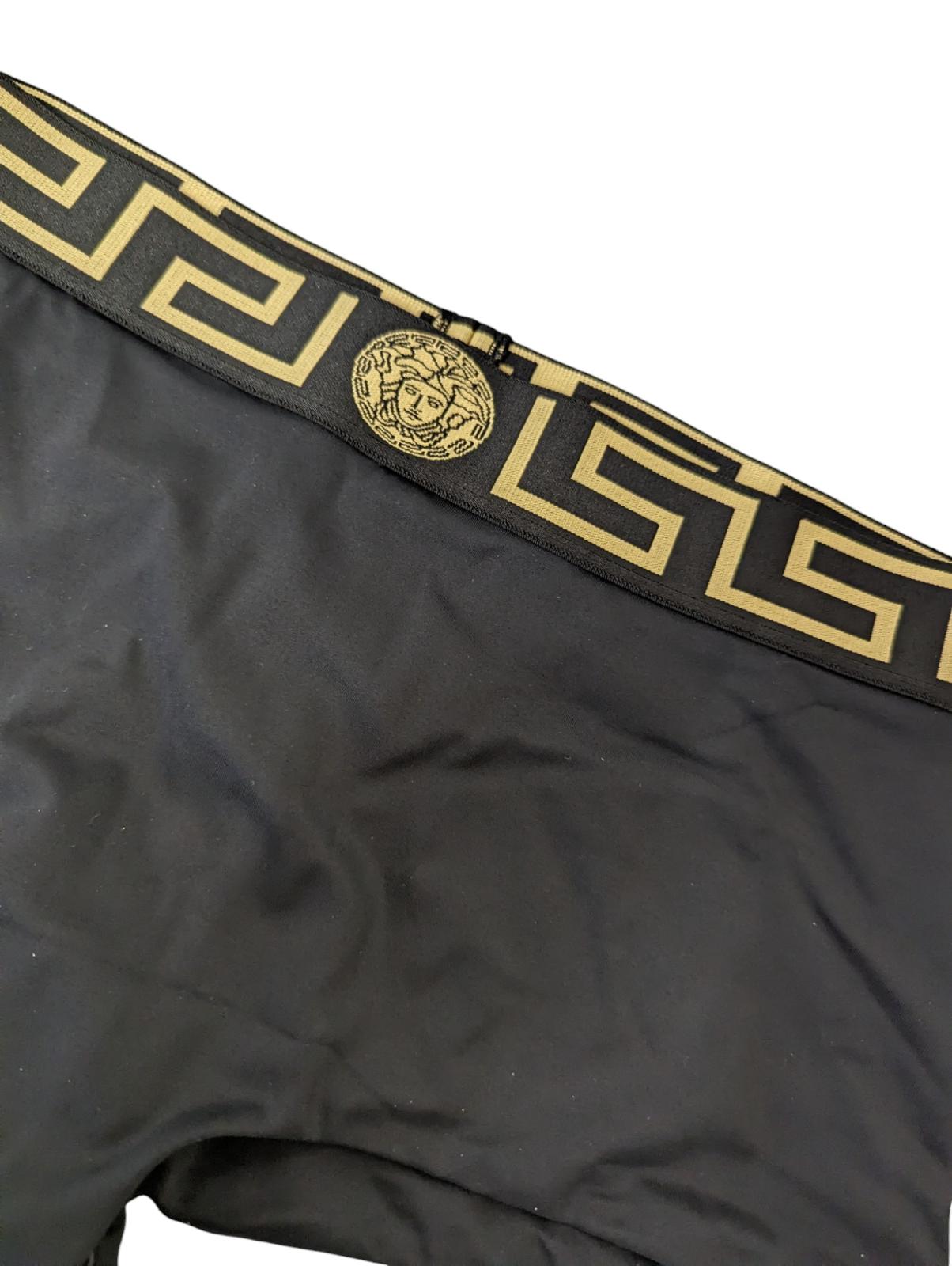 VERSACE Bikini Bottoms Black Ladies Shorts Medusa Slip Logo S NEW RRP 155