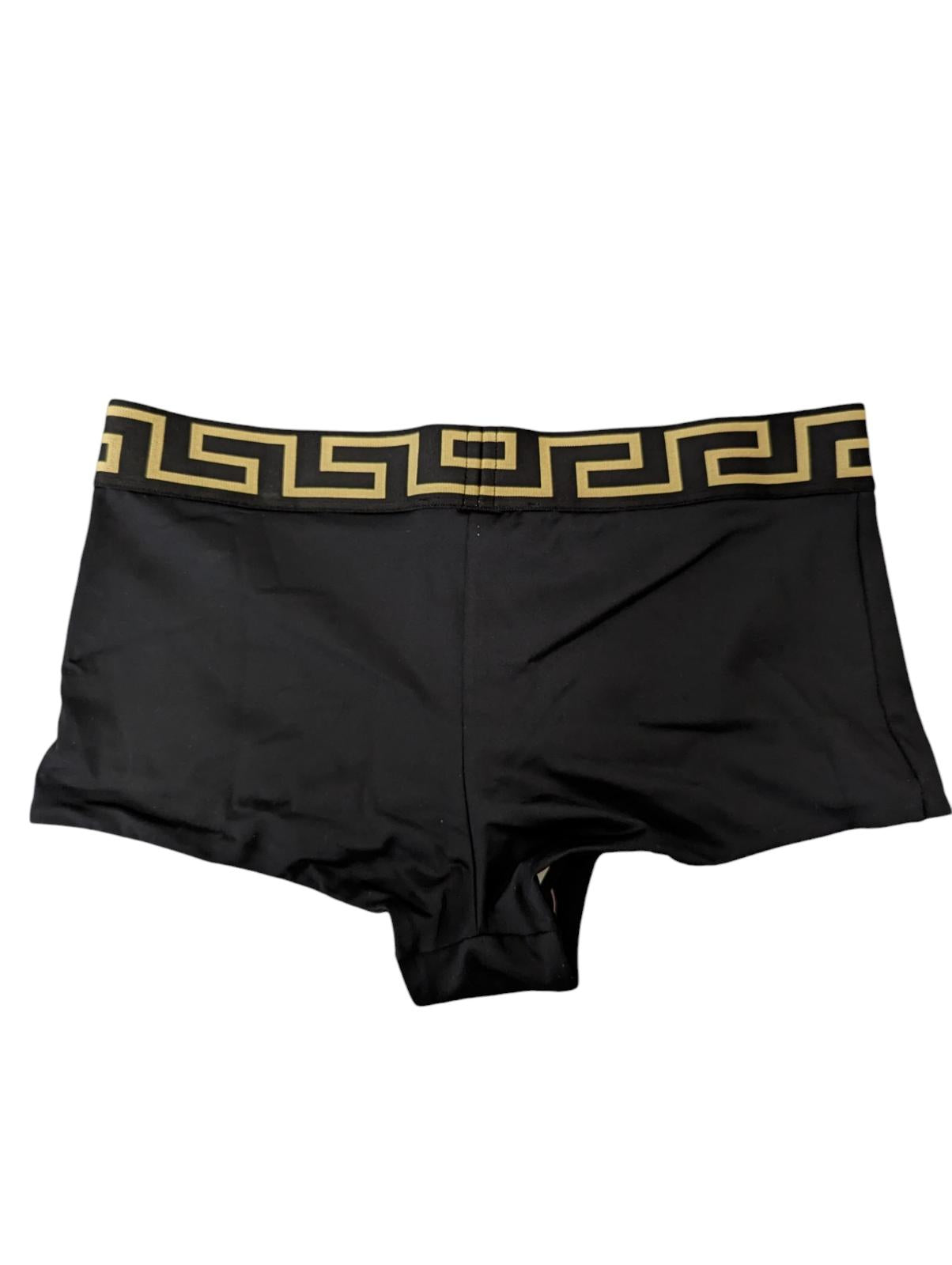 VERSACE Bikini Bottoms Black Ladies Shorts Medusa Slip Logo S NEW RRP 155