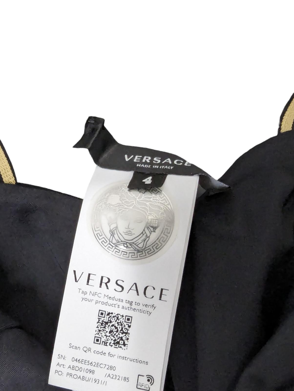 VERSACE Swimming Costumes Black Ladies Swimsuit Classic 1 Piece L NEW RRP 235