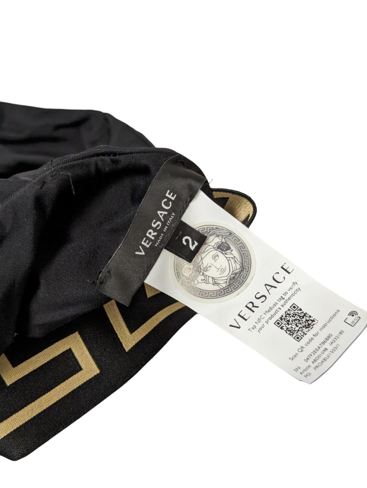 VERSACE Swimming Costume Black Ladies Swimsuit Classic One Piece S NEW RRP 235