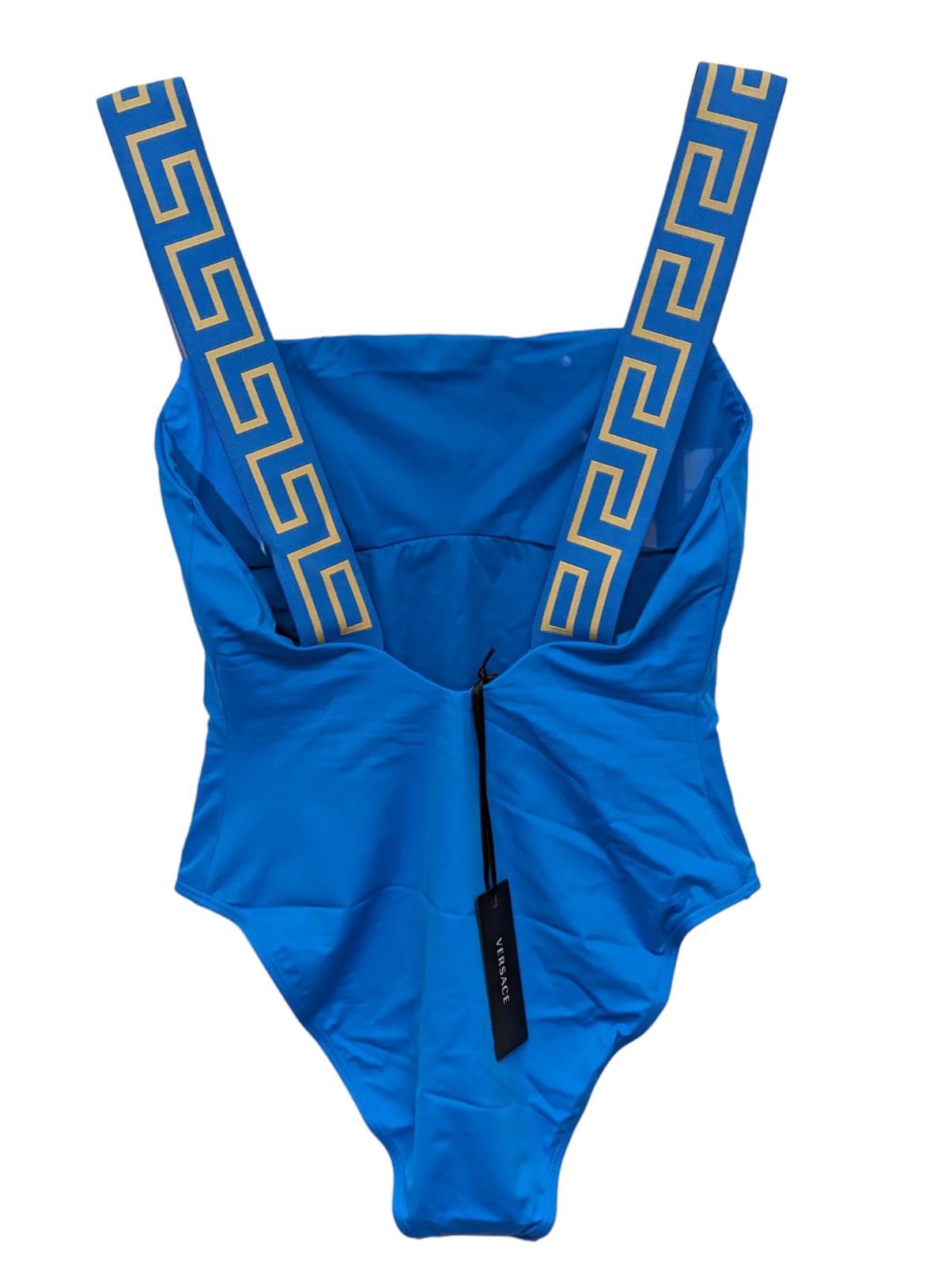 VERSACE Swimming Costume Blue Ladies Swimsuit One Piece Vita L NEW RRP 235