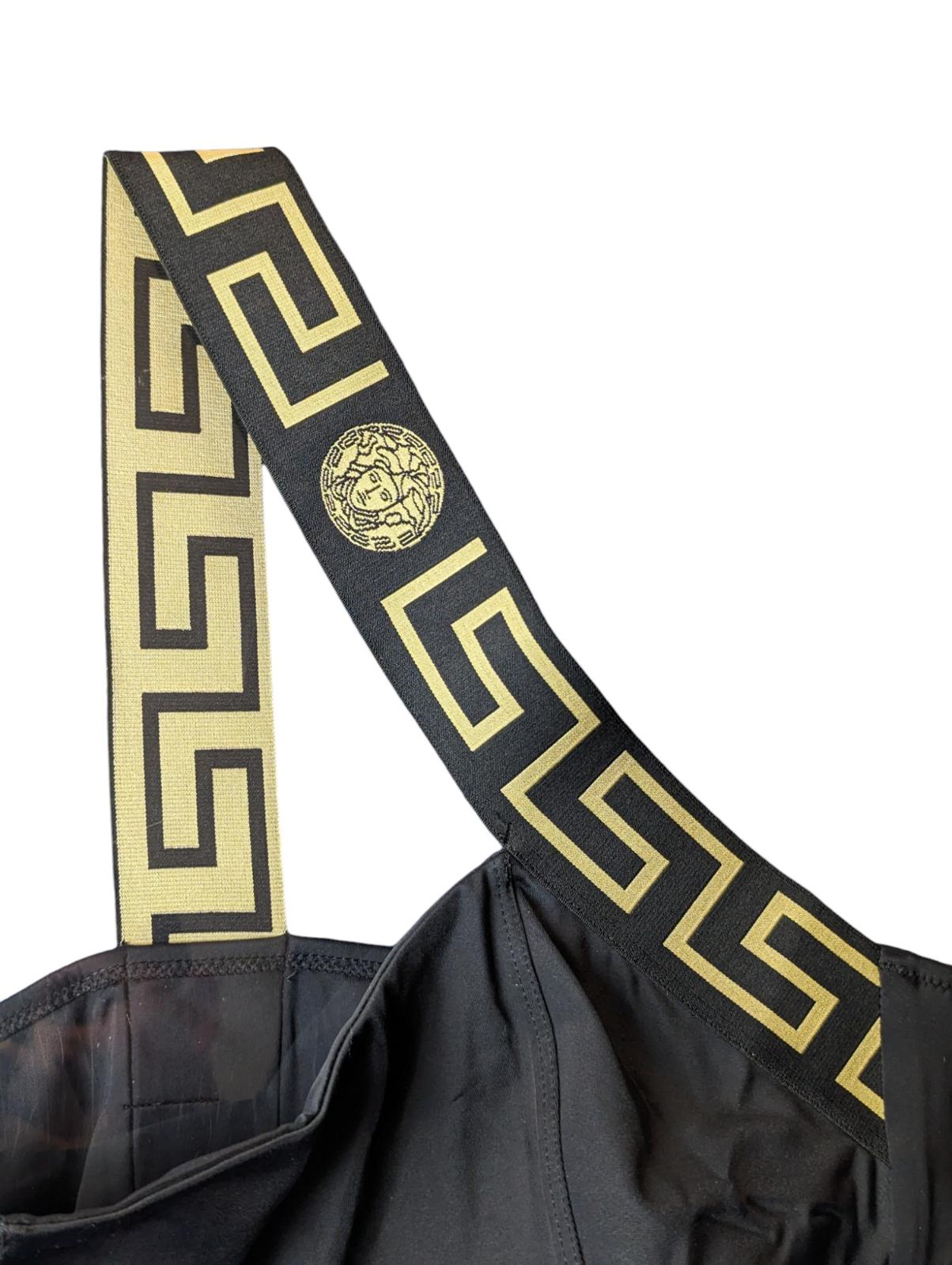 VERSACE Swimming Costume Black Ladies One Piece One-Shoulder Strap S NEW RRP 235