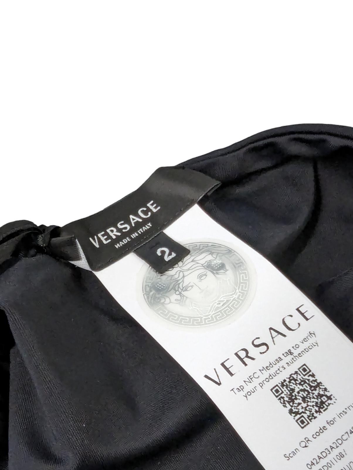 VERSACE Swimming Costume Black Ladies One Piece One-Shoulder Strap S NEW RRP 235