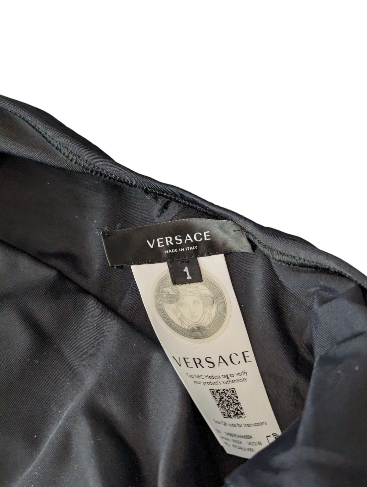 VERSACE Swim Costume Black Baroque Print Waist Detail Swimsuit XS NEW RRP 350