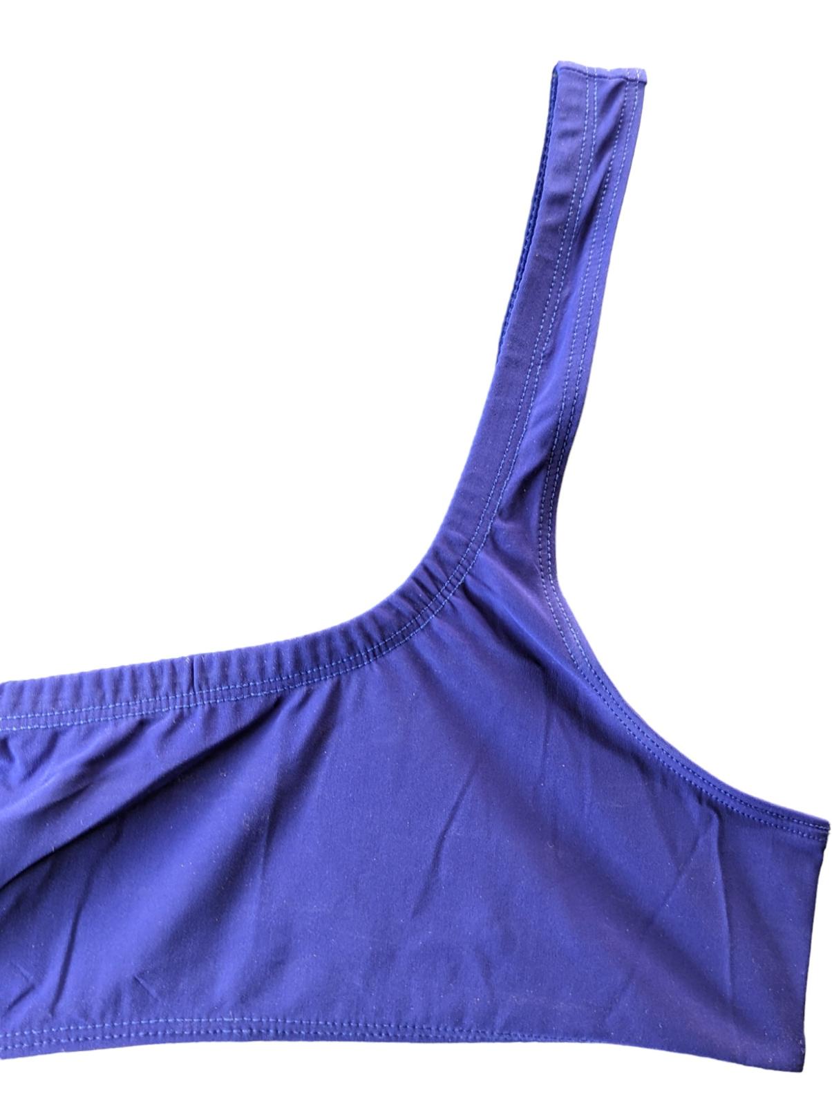 ISABEL MARANT Bikini Tops Blue Salome Asymmetric One Shoulder UK 6 NEW RRP 80