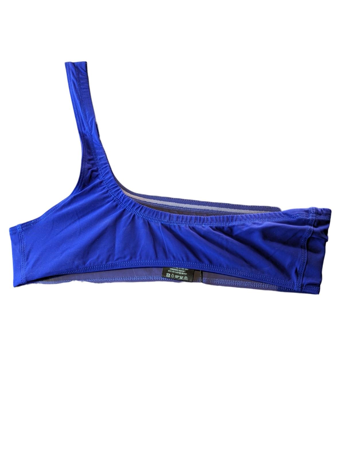 ISABEL MARANT Bikini Tops Blue Salome Asymmetric One Shoulder UK 6 NEW RRP 80