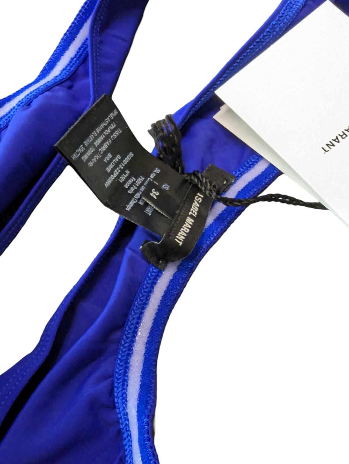 ISABEL MARANT Bikini Tops Blue Salome Asymmetric One Shoulder UK 6 NEW RRP 80
