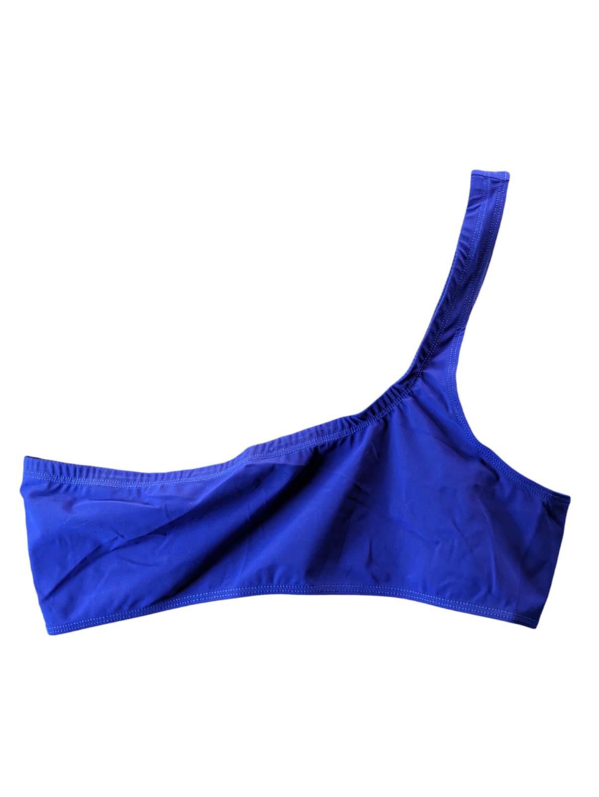 ISABEL MARANT Bikini Bottoms Blue Sackett One Shoulder Strap UK10 NEW RRP 80
