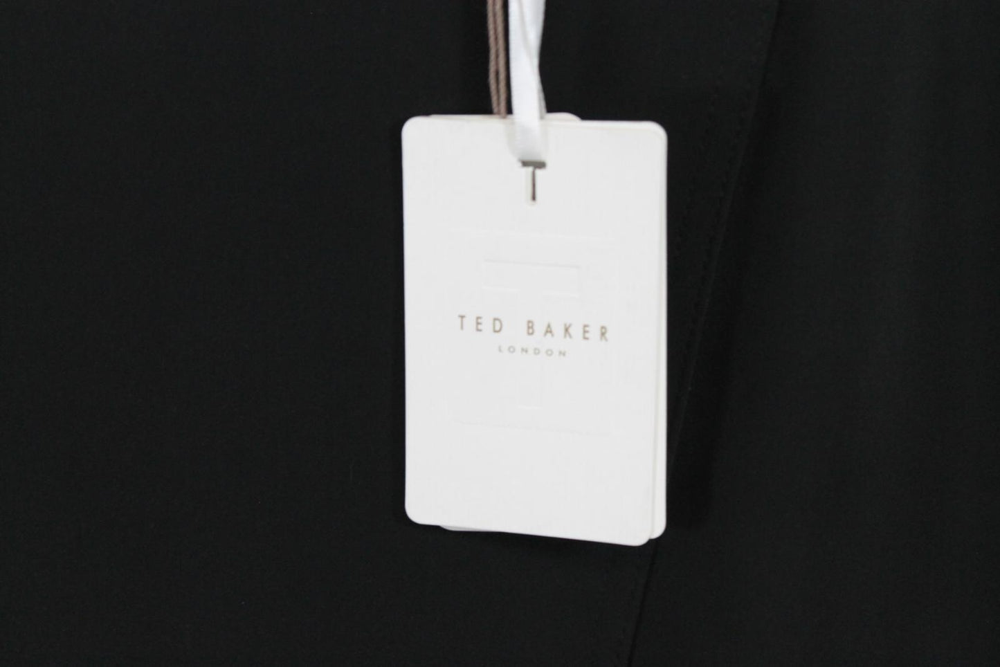 TED BAKER Ladies Black Midi Hi-Low Top Stitch Wrap Pencil Skirt Size M BNWT