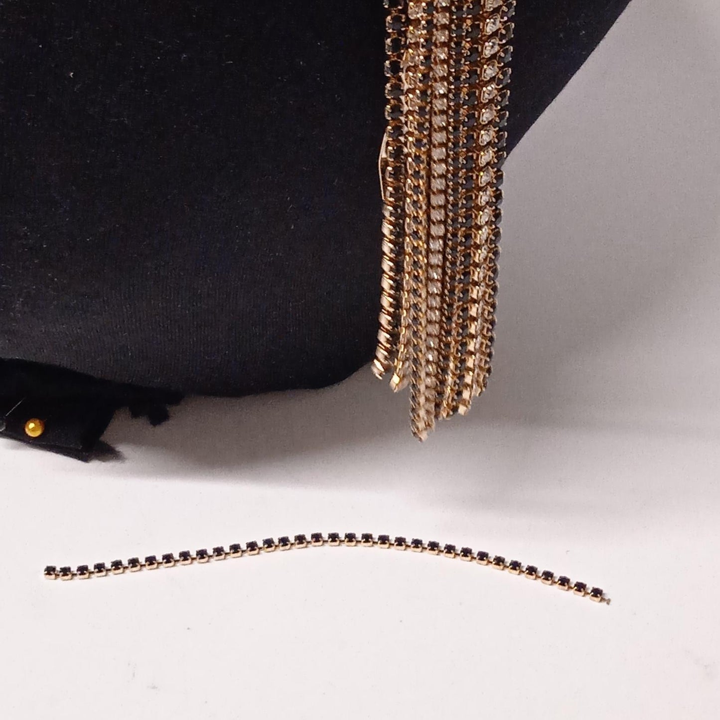 ROSANTICA Twisted Crystal Chevron Yellow Gold Plated Headband NEW RRP280