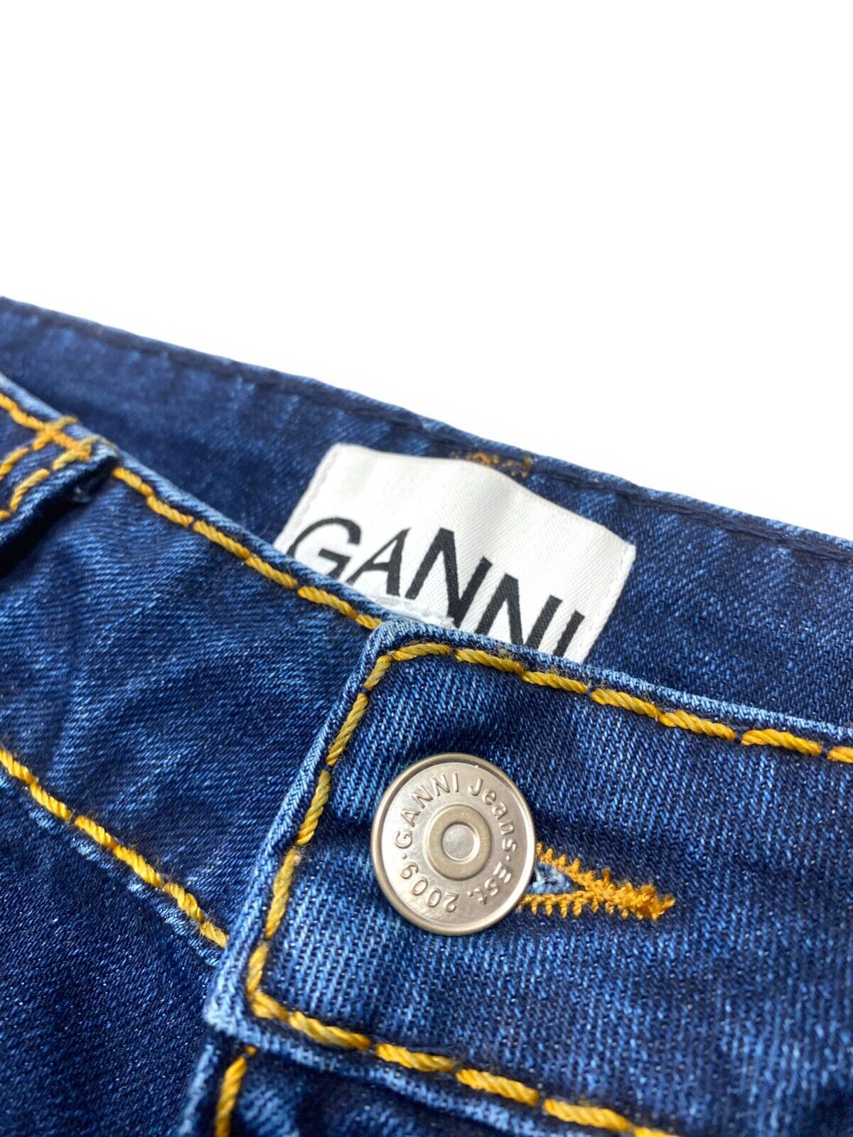 GANNI DENIM JEANS EMBROIDERED - W27 L32