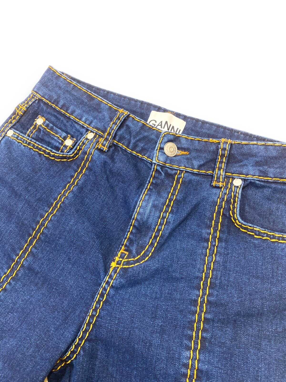 GANNI DENIM JEANS EMBROIDERED - W27 L32