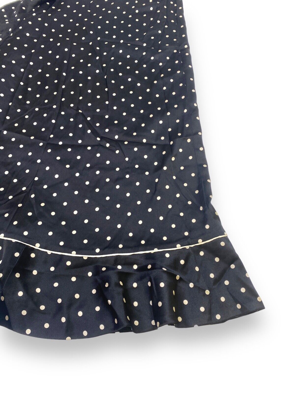 GANNI SS18 SILK SKIRT - SIZE 36 - BLACK POLKA DOT PRINT