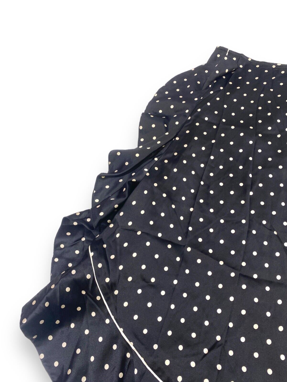 GANNI SS18 SILK SKIRT - SIZE 36 - BLACK POLKA DOT PRINT