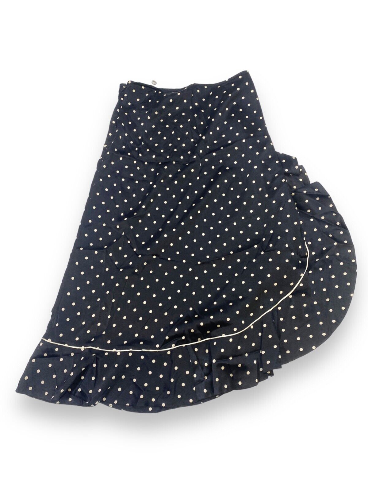 GANNI SS18 SILK SKIRT - SIZE 36 - BLACK POLKA DOT PRINT