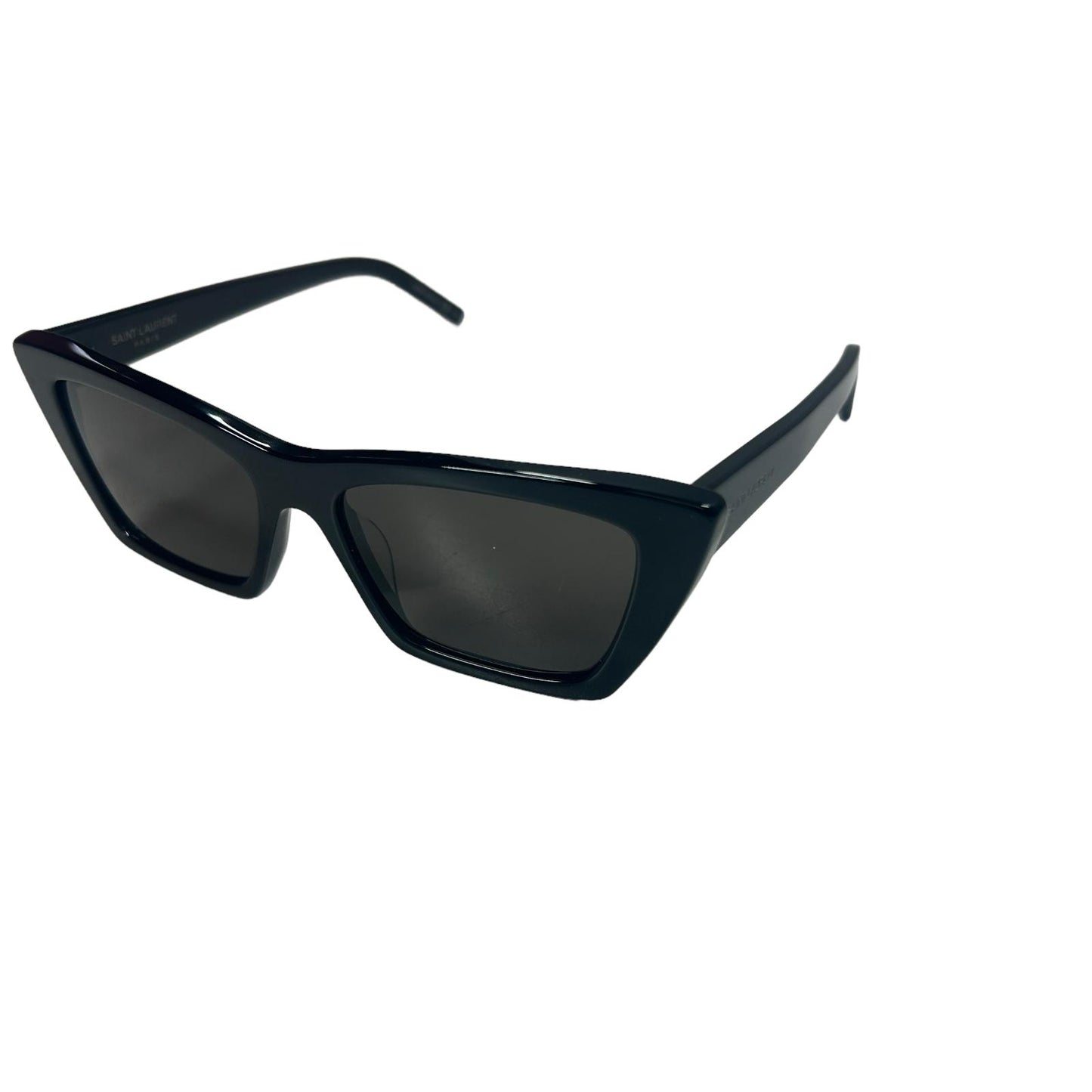 SAINT LAURENT MICA UNISEX SL276 CAT EYE ACETATE SQUARE SUNGLASSES  - BLACK - NEW