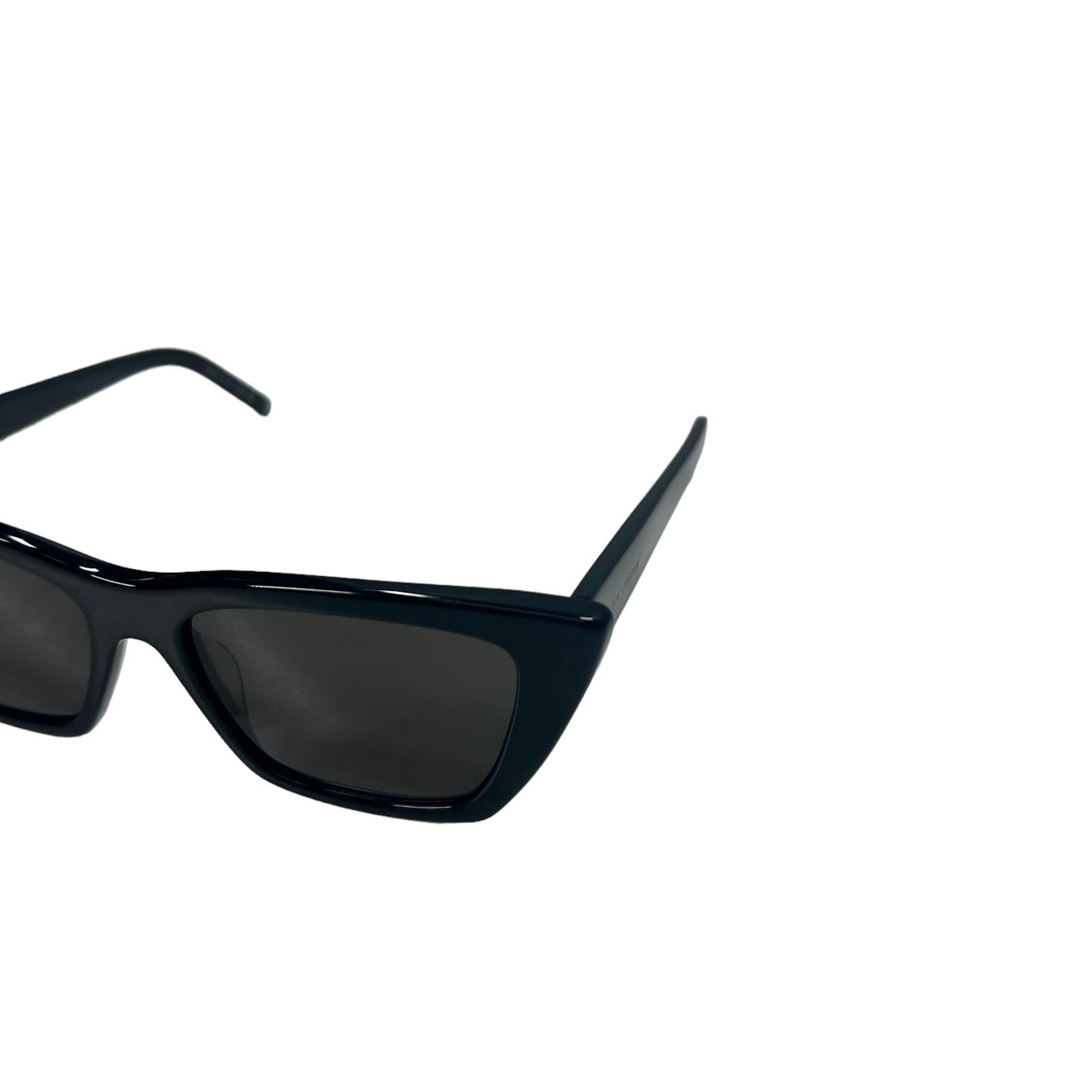 SAINT LAURENT MICA UNISEX SL276 CAT EYE ACETATE SQUARE SUNGLASSES BLACK 1 NEW