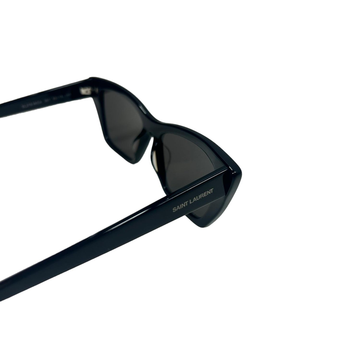 SAINT LAURENT MICA UNISEX SL276 CAT EYE ACETATE SQUARE SUNGLASSES BLACK 1 NEW