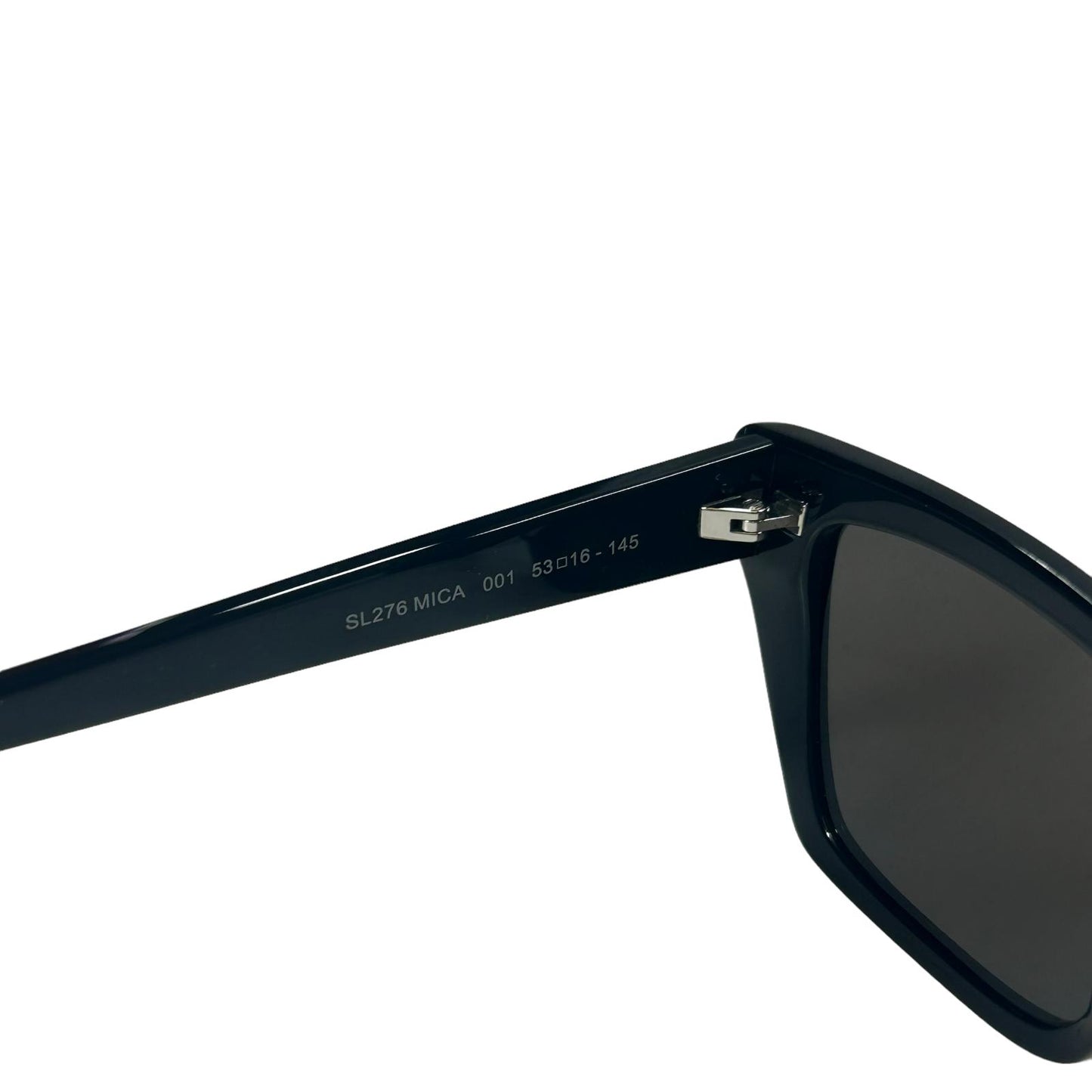 SAINT LAURENT MICA UNISEX SL276 CAT EYE ACETATE SQUARE SUNGLASSES BLACK 1 NEW