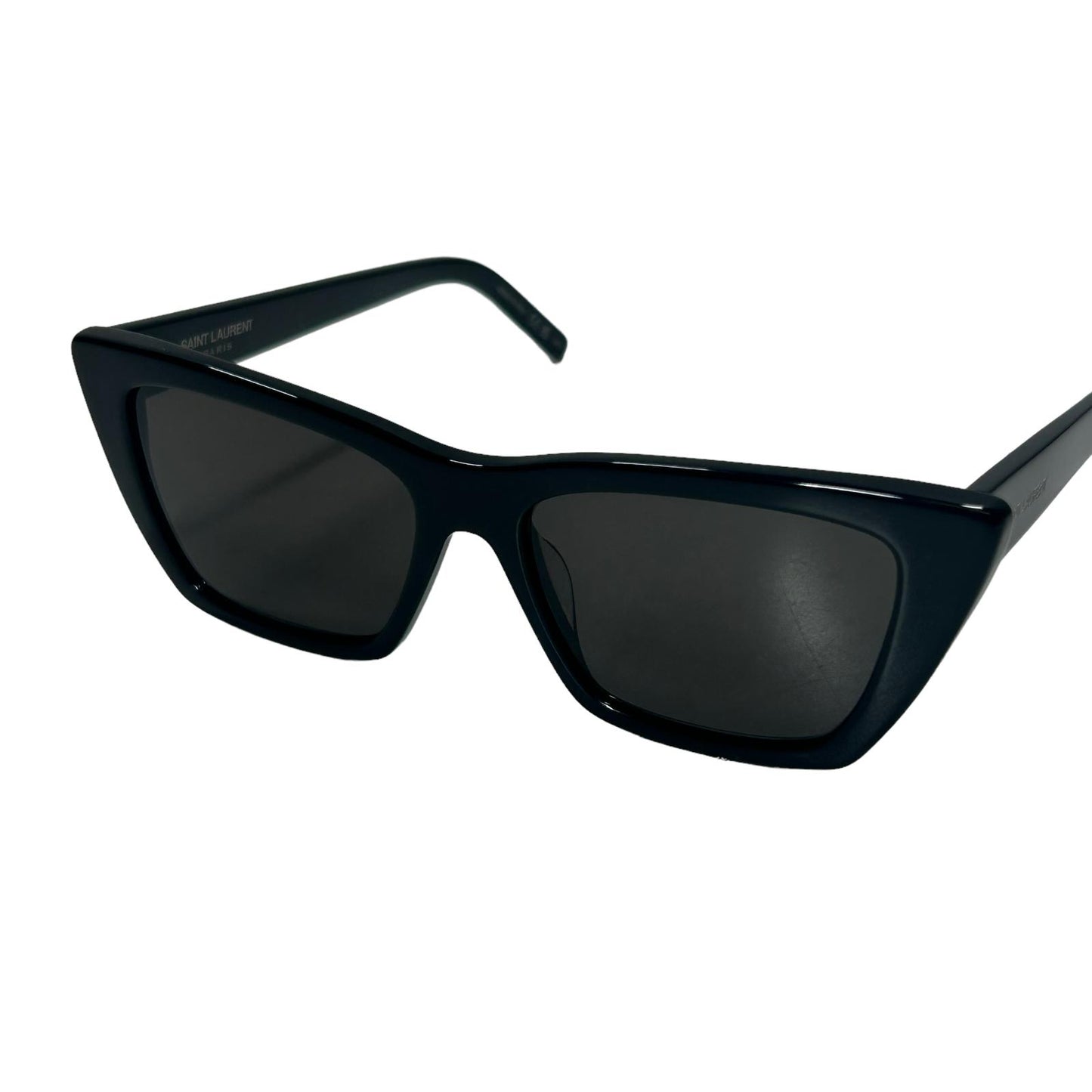 SAINT LAURENT MICA UNISEX SL276 CAT EYE ACETATE SQUARE SUNGLASSES BLACK 1 NEW
